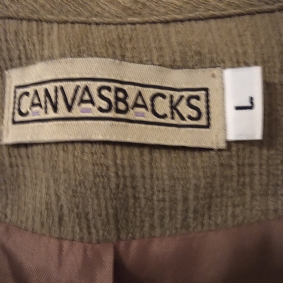 Vintage Canvasbacks Tencil & Linen Palm Trees Vest Size Large - Picture 9 of 14